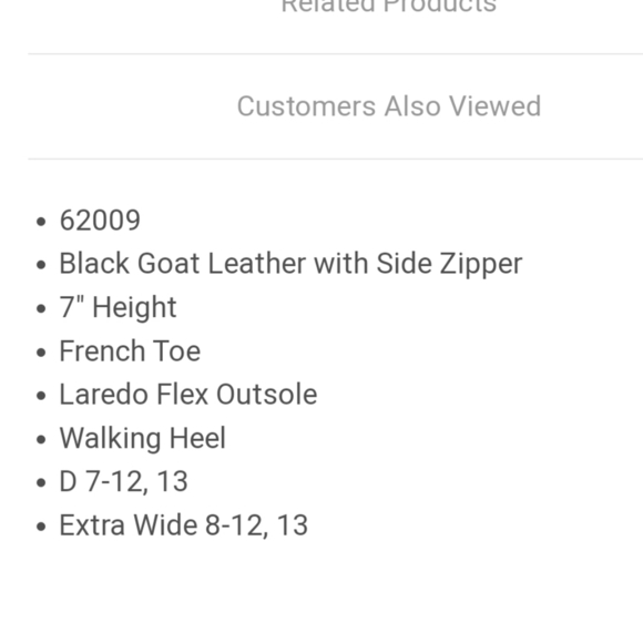 LAREDO HOXIE WESTERN BOOT IN BLACK, SIZE 11 - Picture 16 of 16